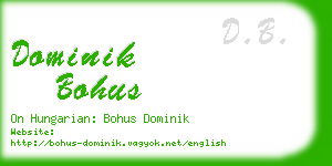 dominik bohus business card